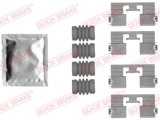 Комплектующие, колодки дискового тормоза   109-1818   QUICK BRAKE