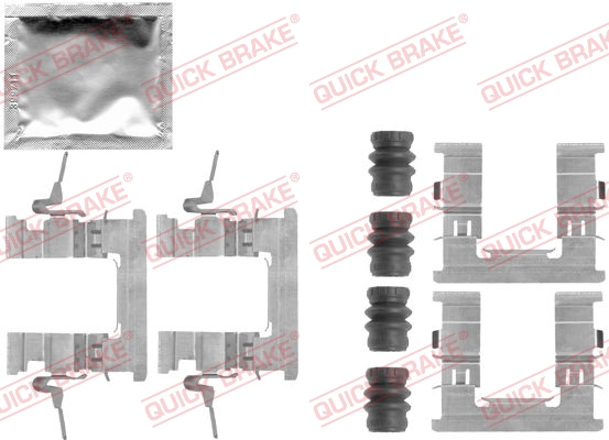 Комплектующие, колодки дискового тормоза   109-1853   QUICK BRAKE