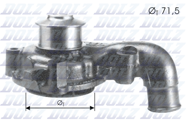 Насос охолоджувальної рідини, охолодження двигуна   F165   DOLZ