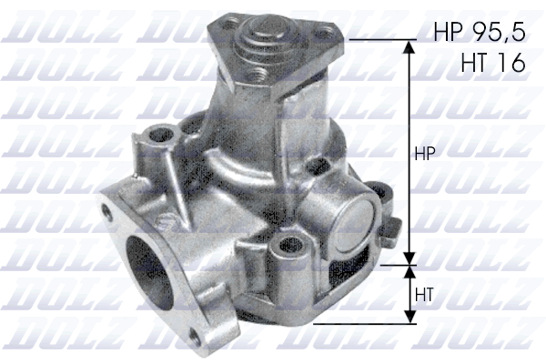 Водяной насос, охлаждение двигателя   L155   DOLZ