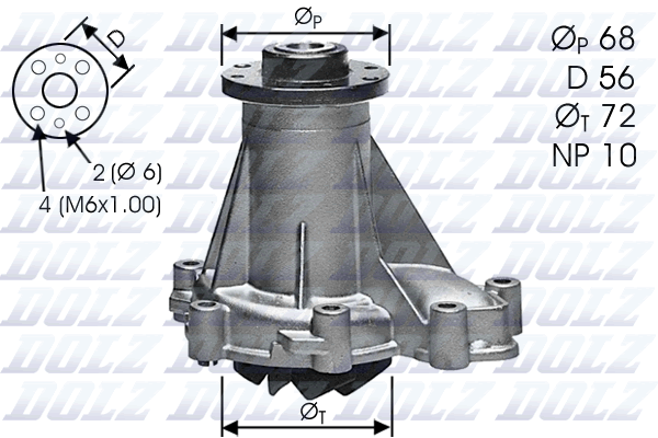 Водяной насос, охлаждение двигателя   M276   DOLZ