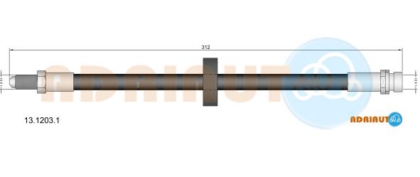 Тормозной шланг   13.1203.1   ADRIAUTO