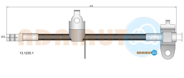 Тормозной шланг   13.1230.1   ADRIAUTO