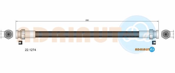 Тормозной шланг   22.1274   ADRIAUTO