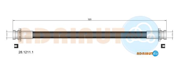 Гальмівний шланг   28.1211.1   ADRIAUTO