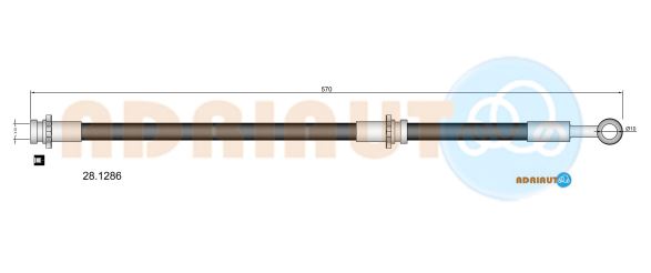 Тормозной шланг   28.1286   ADRIAUTO