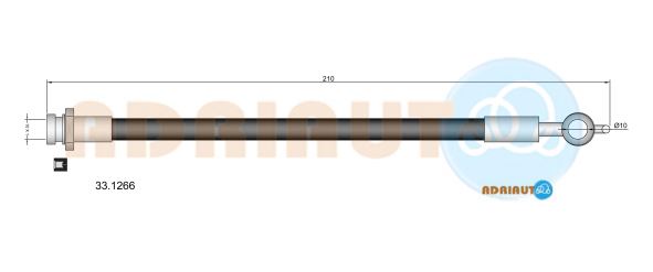 Тормозной шланг   33.1266   ADRIAUTO