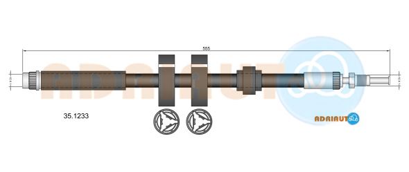 Тормозной шланг   35.1233   ADRIAUTO