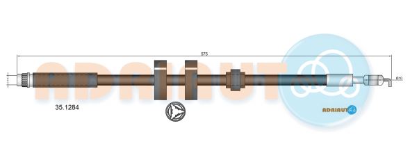 Гальмівний шланг   35.1284   ADRIAUTO