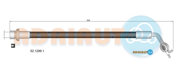 Тормозной шланг   52.1299.1   ADRIAUTO