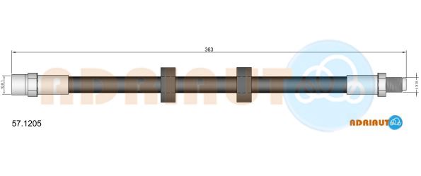 Тормозной шланг   57.1205   ADRIAUTO
