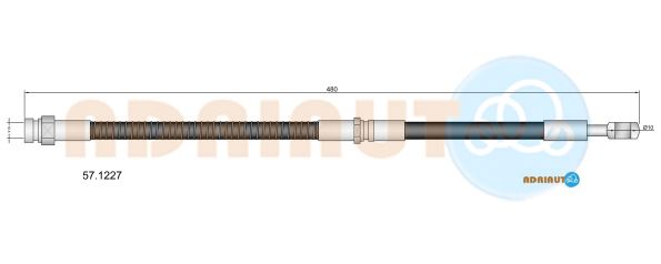 Тормозной шланг   57.1227   ADRIAUTO