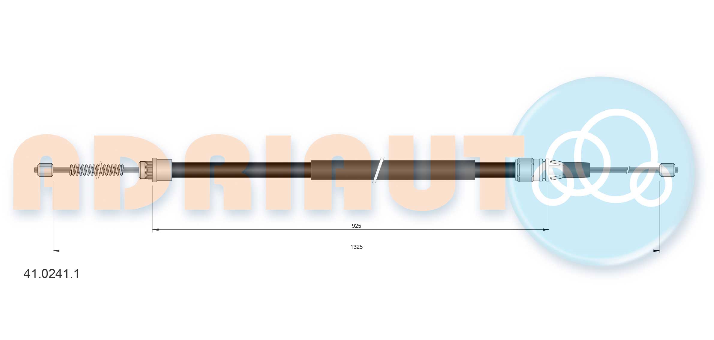 Тросовий привод, стоянкове гальмо   41.0241.1   ADRIAUTO