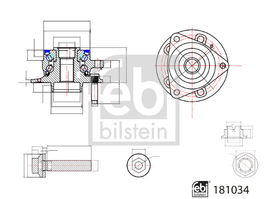 Комплект подшипника ступицы колеса   181034   FEBI BILSTEIN