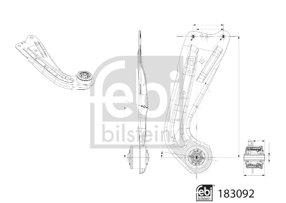 Рычаг независимой подвески колеса, подвеска колеса   183092   FEBI BILSTEIN