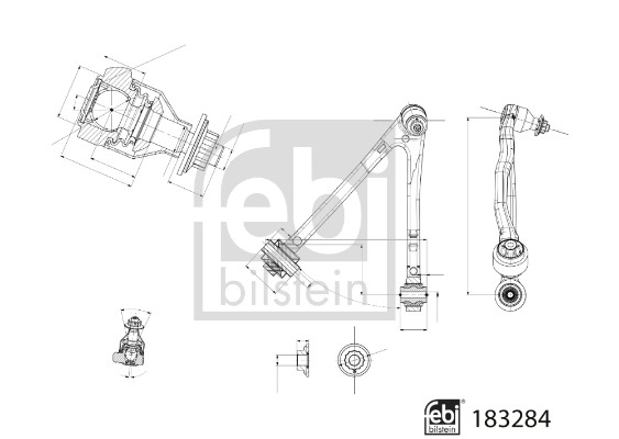 Важіль підвіски, підвіска коліс   183284   FEBI BILSTEIN