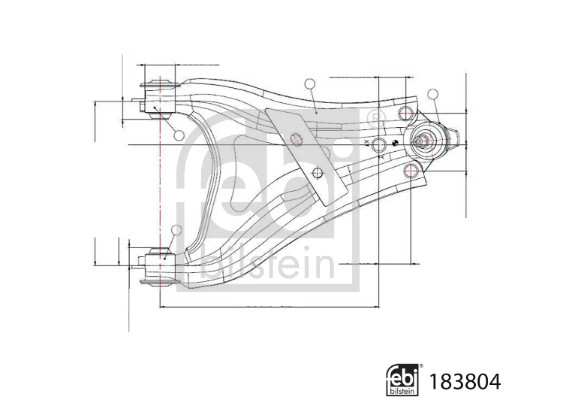 Важіль підвіски, підвіска коліс   183804   FEBI BILSTEIN