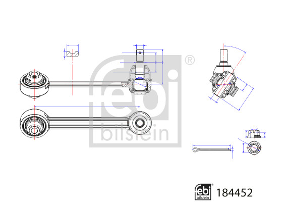 Важіль підвіски, підвіска коліс   184452   FEBI BILSTEIN