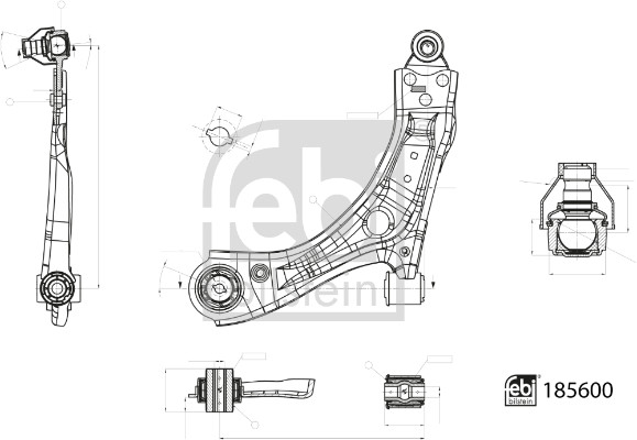 Рычаг независимой подвески колеса, подвеска колеса   185600   FEBI BILSTEIN