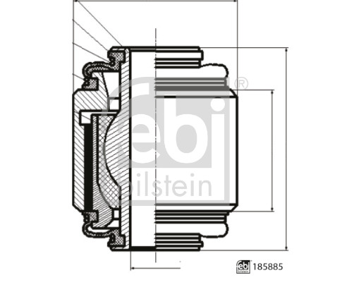 Нижній/верхній кульовий шарнір   185885   FEBI BILSTEIN