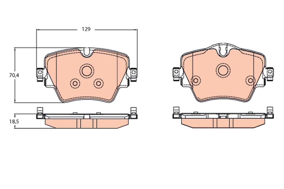 Комплект тормозных колодок, дисковый тормоз   GDB2098   TRW