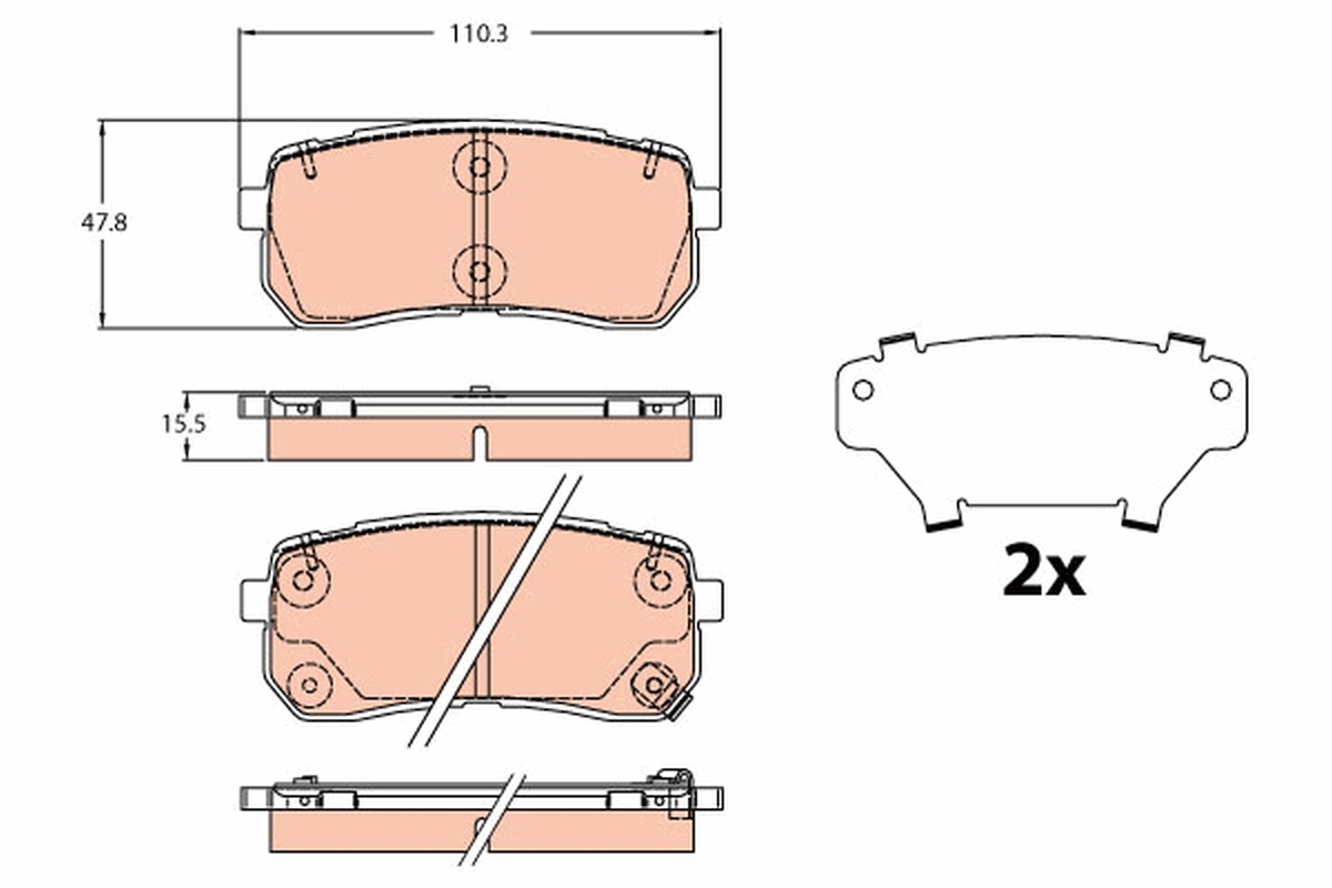 Комплект тормозных колодок, дисковый тормоз   GDB2112   TRW