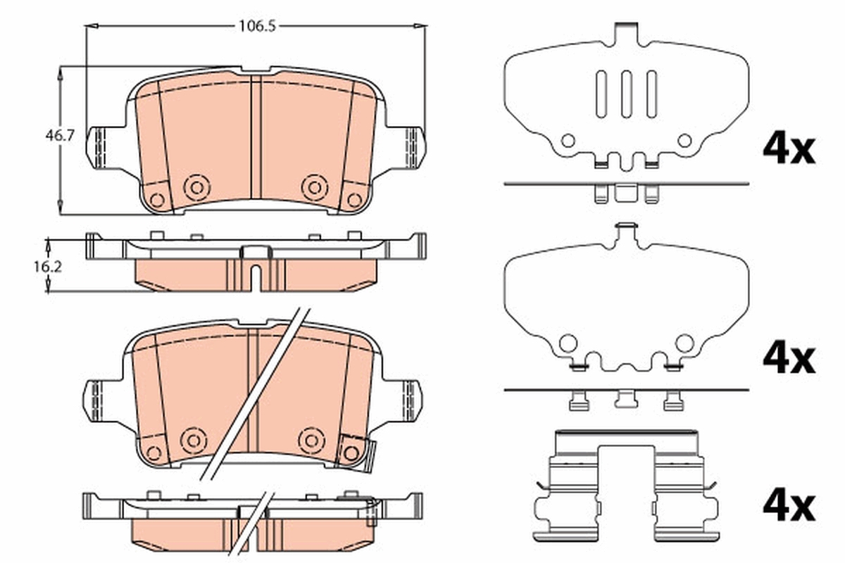 Комплект тормозных колодок, дисковый тормоз   GDB2184   TRW