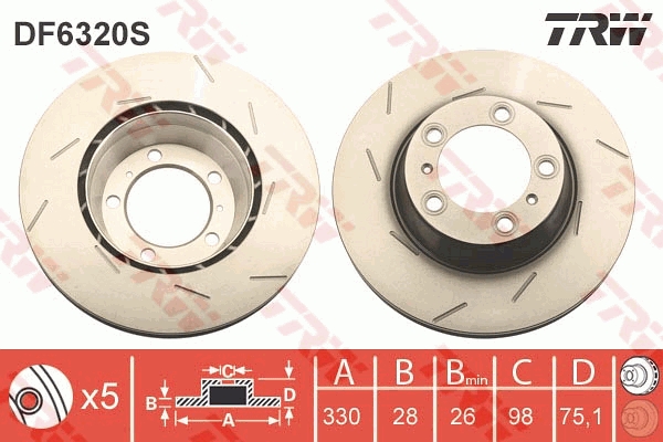 Тормозной диск   DF6320S   TRW