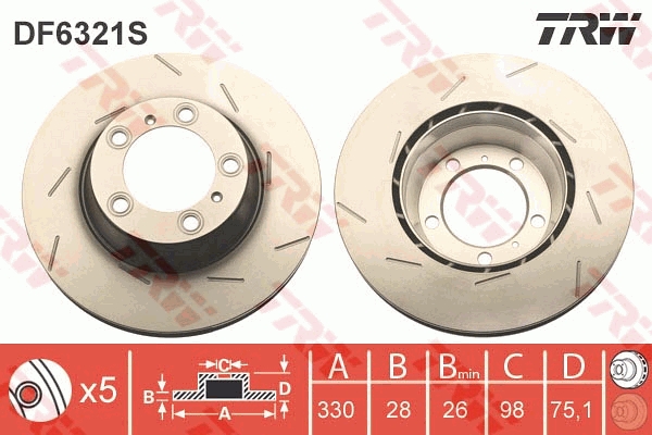 Тормозной диск   DF6321S   TRW