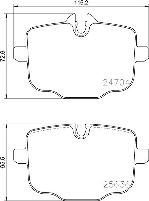 Комплект тормозных колодок, дисковый тормоз   P 06 101   BREMBO