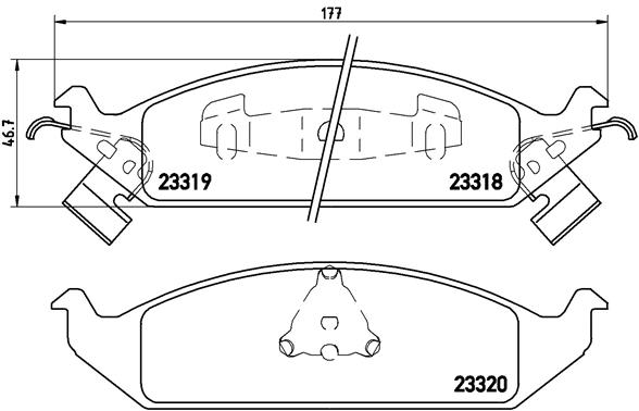 Комплект гальмівних накладок, дискове гальмо   P 11 011   BREMBO