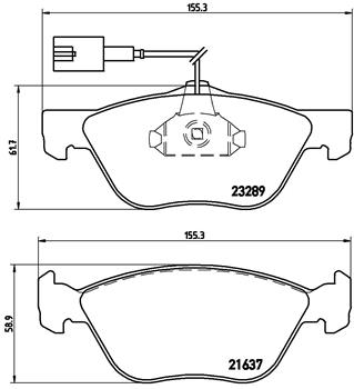 Комплект тормозных колодок, дисковый тормоз   P 23 077   BREMBO