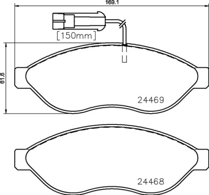 Комплект тормозных колодок, дисковый тормоз   P 23 144   BREMBO