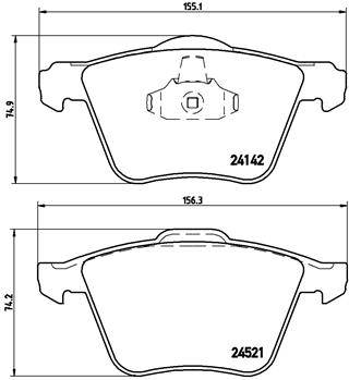 Комплект тормозных колодок, дисковый тормоз   P 24 077X   BREMBO