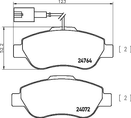 Комплект тормозных колодок, дисковый тормоз   P 24 150   BREMBO