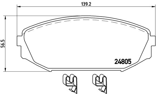 Комплект тормозных колодок, дисковый тормоз   P 28 049   BREMBO