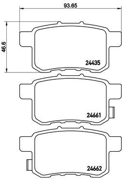 Комплект тормозных колодок, дисковый тормоз   P 28 072   BREMBO