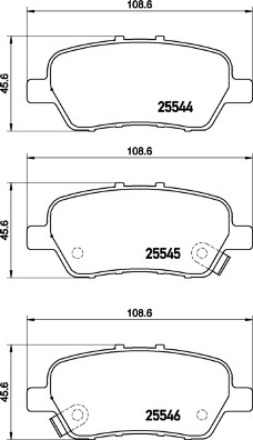 Комплект гальмівних накладок, дискове гальмо   P 28 094   BREMBO