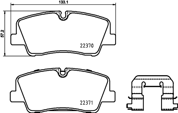 Комплект гальмівних накладок, дискове гальмо   P 30 085   BREMBO