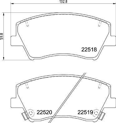 Комплект тормозных колодок, дисковый тормоз   P 30 107   BREMBO