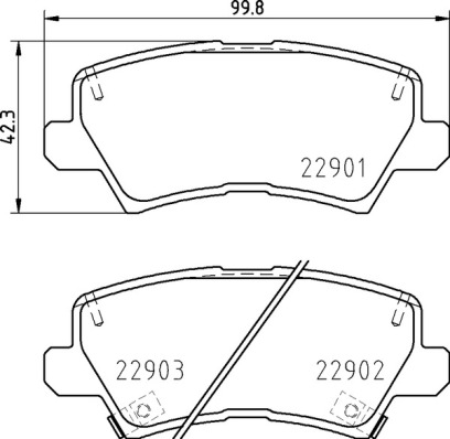 Комплект гальмівних накладок, дискове гальмо   P 30 111   BREMBO