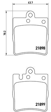 Комплект тормозных колодок, дисковый тормоз   P 50 033   BREMBO