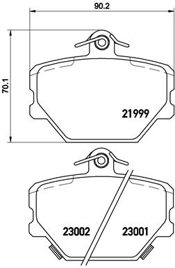 Комплект тормозных колодок, дисковый тормоз   P 50 038   BREMBO