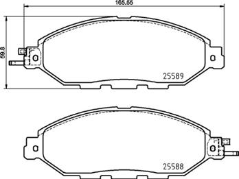 Комплект тормозных колодок, дисковый тормоз   P 56 107   BREMBO