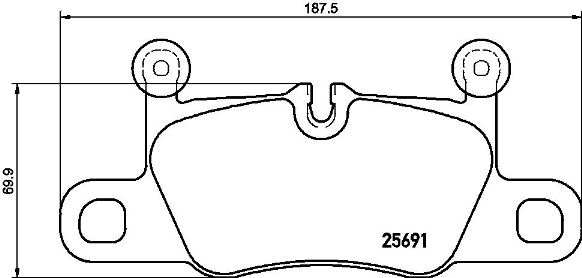 Комплект тормозных колодок, дисковый тормоз   P 65 031   BREMBO