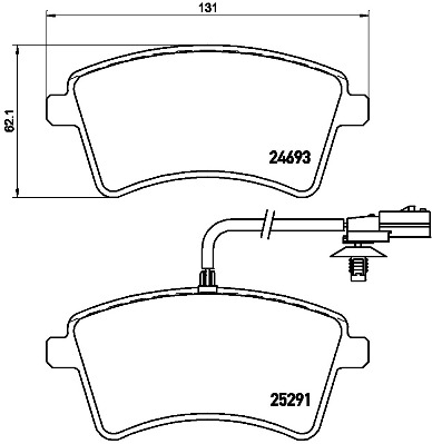 Комплект тормозных колодок, дисковый тормоз   P 68 058   BREMBO