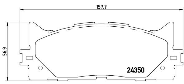 Комплект тормозных колодок, дисковый тормоз   P 83 117   BREMBO
