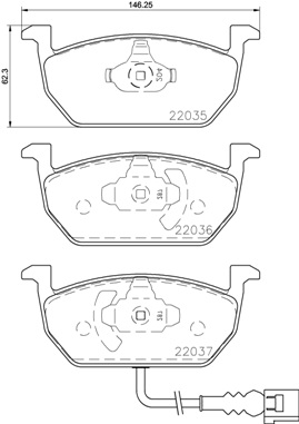 Комплект тормозных колодок, дисковый тормоз   P 85 137   BREMBO