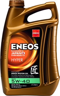 Моторна олива ENEOS Hyper 5W-40 4 л, EU0031301N