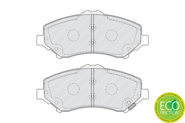 Комплект гальмівних накладок, дискове гальмо   FDB4074   FERODO